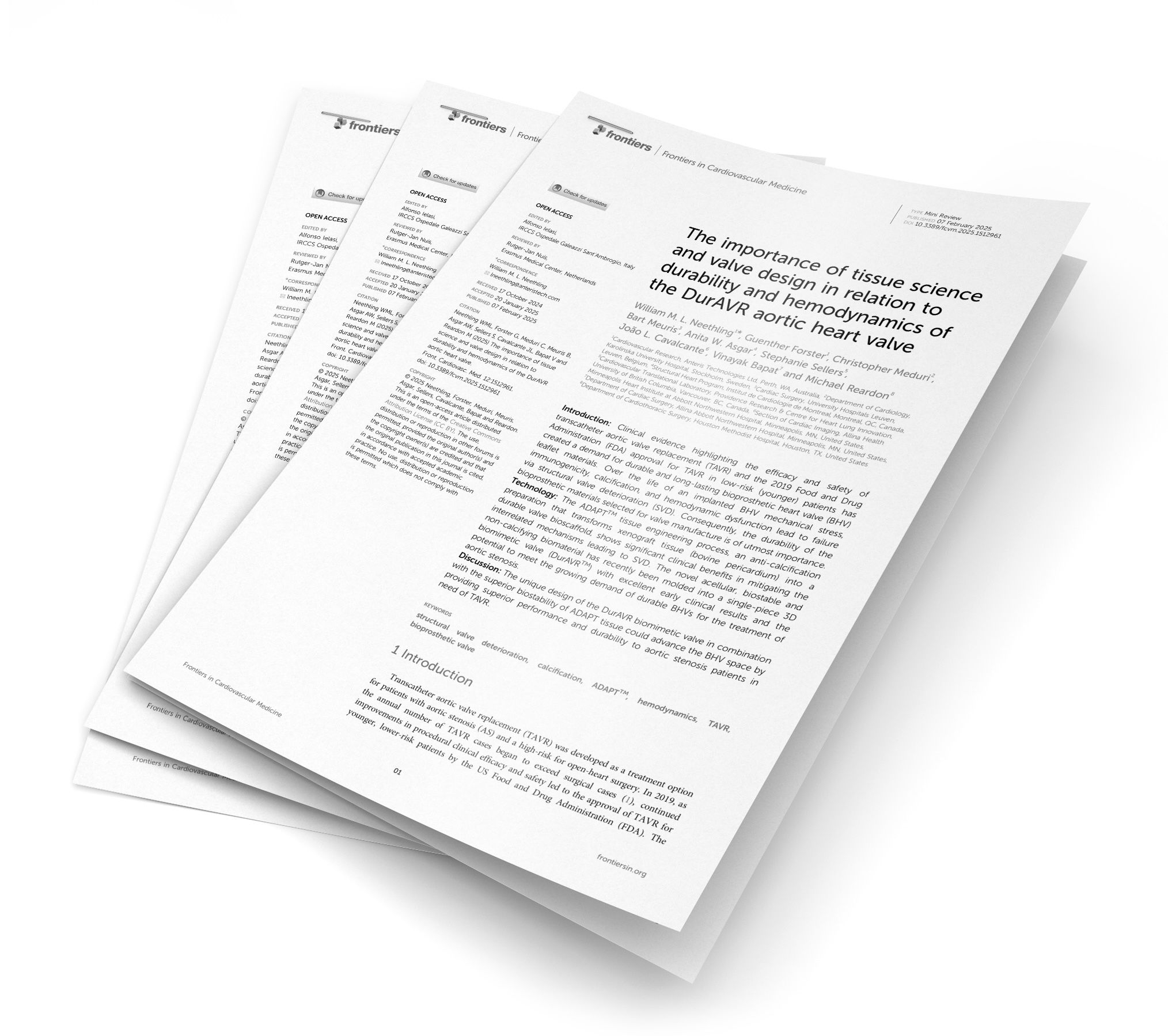 The importance of tissue science and valve design in relation to durability and hemodynamics of the DurAVR aortic heart valve 